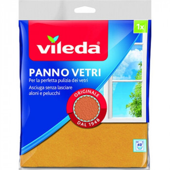 VILEDA PANNO VETRI GIALLO L''ORIGINALE 40X36 1 PZ LAVABILE IN LAVATRICE