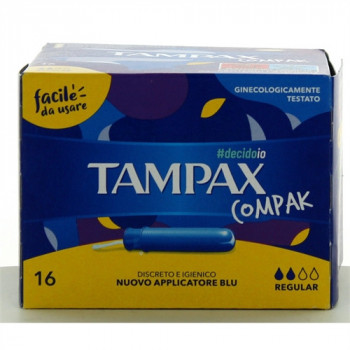 TAMPAX COMPAK REGULAR 6/9 GIORNI CON APPLICATORE IN PLS 16 PZ