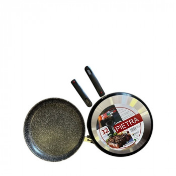 FORNETTO GIRAFRITTATA CM 32 ANTIADERENTE CON MANICO ESTRAIBILE ALTEZZA 5 CM