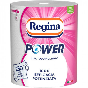 BOBINA REGINA POWER ASCIUGATUTTO MULTIUSO 25 FOGLI SUPER RESISTENTI 1 PZ