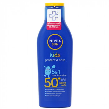 NIVEA SUN KIDS SOLARE PROTECT&CARE LATTE RESISTENTE ALL ACQUA PROTEZIONE ALTA 50+ 200 ML