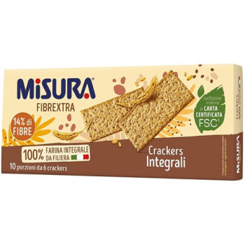 MISURA FIBRAEXTRA CRACKERS 100% INTEGRALE DA FILIERA ITALIANA 12 PORZIONI