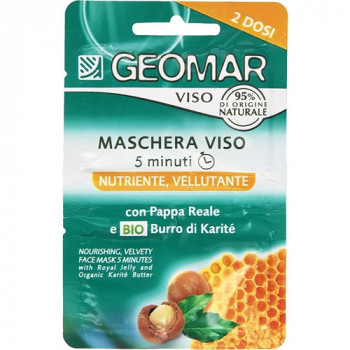 GEOMAR MASCHERA 2 DOSI VISO 5 MINUTI NUTRIENTE & VELLUTANTE CON PAPPA REALE E BURRO DI...