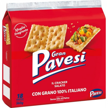 PAVESI CRACKER GRANPAVESI SALATI 18 PORZIONI 560 GRAMMI