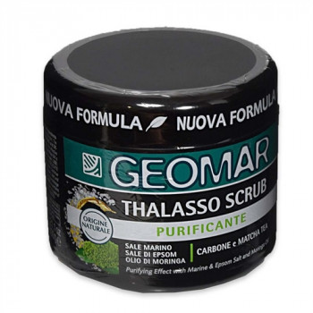 GEOMAR THALASSO SCRUB CORPO PURIFICANTE AL CARBONE E MATCHA TEA PER PELLI SECCHE E...