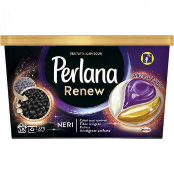 PERLANA PODS RENEW PER TUTTI I CAPI SCURI RIAVVIVA LE FIBRE + PULIZIA/PROFUMATO 18 PZ