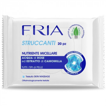 FRIA SALVIETTE STRUCCANTI NUTRIENTE MICELLARE CON ACQUA DI ROSE E CAMOMILLA TESSUTO...