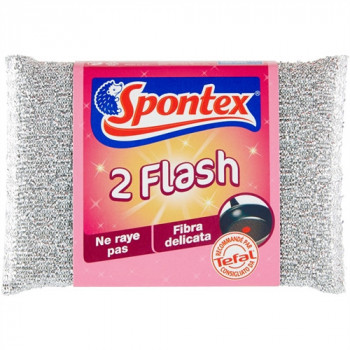 SPONTEX FLASH FIBRA DELICATA E MORBIDA NON GRAFFIA 2 PZ