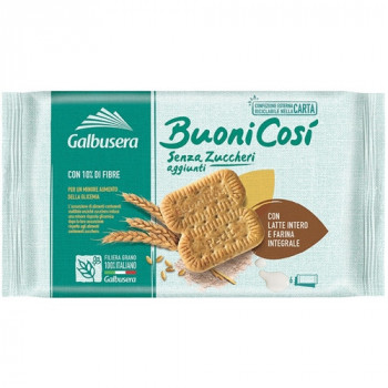 GALBUSERA BUONI COSI BISCOTTI LATTE SENZA ZUCCHERI AGGIUNTI 300 GRAMMI