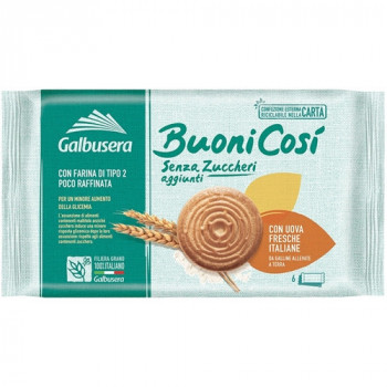 GALBUSERA BUONI COSI BISCOTTI CLASSICO SENZA ZUCCHERI AGGIUNTI 300 GRAMMI