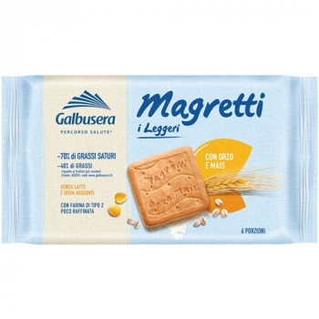 GALBUSERA BISCOTTI MAGRETTI CON ORZO E MAIS E FARINA DI TIPO 2 RAFFINATA -40% DI GRASSI...