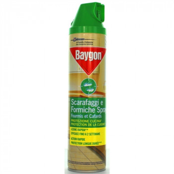 BAYGON SPRAY SCARAFAGGI E FORMICHE PROTEZIONE CUCINA AZIONE RAPIDA EFFICACE 2 SETTIMANE...