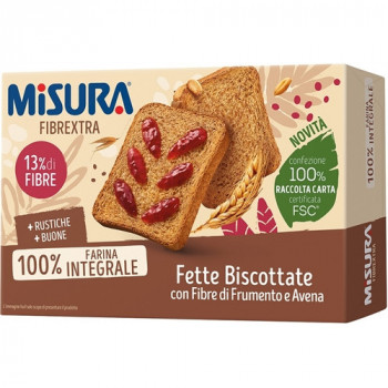 MISURA FIBRA EXTRA FETTE BISCOTTATE INTEGRALI 320 GRAMMI