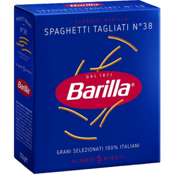 BARILLA SPAGHETTI TAGLIATI N38 PASTA DI SEMOLA DI GRANO DURO 500 GRAMMI