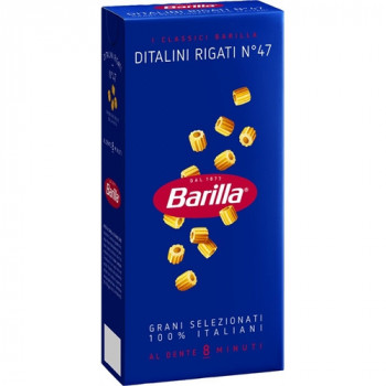 BARILLA DITALINI RIGATI N47 PASTA DI SEMOLA DI GRANO DURO 500 GRAMMI