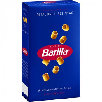 BARILLA DITALONI LISCI N46 PASTA DI SEMOLA DI GRANO DURO 500 GRAMMI