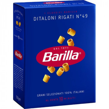 BARILLA DITALONI RIGATI N49 PASTA DI SEMOLA DI GRANO DURO 500 GRAMMI