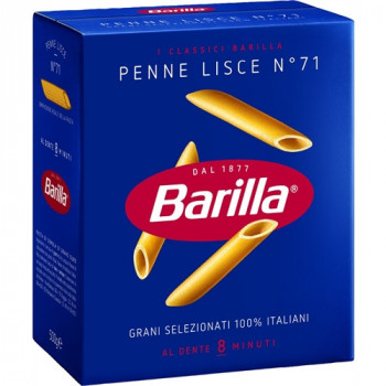 BARILLA PENNE LISCE N71 PASTA DI SEMOLA DI GRANO DURO 500 GRAMMI