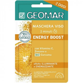 GEOMAR MASCHERA 2 DOSI VISO 5 MINUTI ENERGY BOOST CON VITAMINA C, ZENZERO BIO CURCUMA...