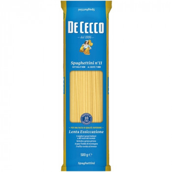 DE CECCO SPAGHETTINI N11 PASTA DI SEMOLA DI GRANO DURO 500 GRAMMI