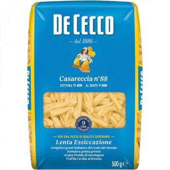 DE CECCO CASARECCIA N88 PASTA DI SEMOLA DI GRANO DURO 500 GRAMMI