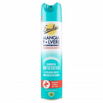 EMULSIO SPRAY MANGIA POLVERE ANTISTATICO IGIENIZZANTE MULTISPERFICE RIMUOVE GERMI E...