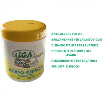 ALGA ACIDO CITRICO DETERGENTE MULTIUSI AMMORBIDENTE ANTICALCARE E DISINCROSTANTE PER...