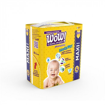 WOW PANNOLINI BABY MIS 4 MAXI 8/18KG 18 PZ