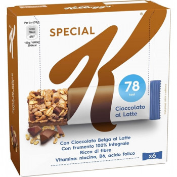 KELLOGG''S SPECIAL K BARRETTE AL CIOCCOLATO A LATTE RICCO DI FIBRE 100% INTEGRALE...