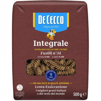 DE CECCO FUSILLI INTEGRALE 500 GRAMMI