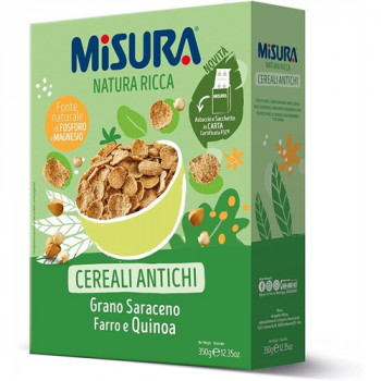 MISURA NATURA RICCA CON GRANO SARACENO FARRO E QUINOA RICCHI DI FOSFORO E MAGNESIO 350...