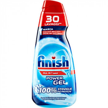 FINISH POWER GEL ALL IN 1 MAX 30 LAVAGGI 100% STOVIGLIE PIU'' PROTETTE 600 ML