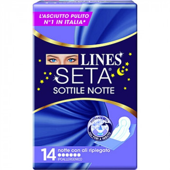 LINES SETA SOTTILE NOTTE CON ALI RIPIEGATO 14 PZ