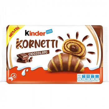 KINDER KORNETTI AL CIOCCOLATO CONFEZIONE DA 6 252 GRAMMI