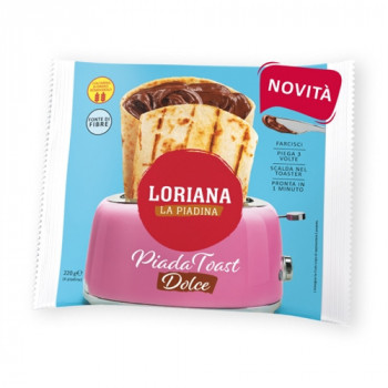 LORIANA LA PIADINA PIADA TOAST DOLCE SENZA CONSERVANTI E SENZA GRASSI 4 PZ 220 GRAMMI