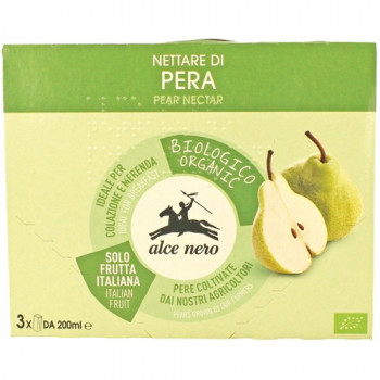 ALCE NERO SUCCO BIO NETTARE DI PERA SOLO PRODOTTO ITALIANO 3X200 ML