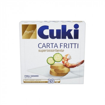 CUKI CARTA FRITTI 20 FOGLI 32X33 SUPER ASSORBENTE