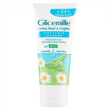 GLICEMILLE BIO CREMA MANI E UNGHIE IDRATANTE LEGGERA CON CAMOMILLA E ALOE VERA NON UNGE...