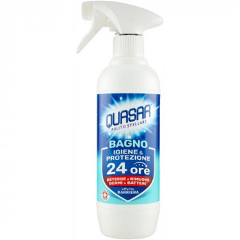 QUASAR SPRAY BAGNO PROTEZIONE H24 DETERGE E RIMUOVE GERMI E BATTERI 500 ML