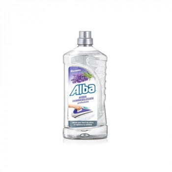 ALBA ACQUA DEMINERALIZZATA PROFUMO LAVANDA IDEALE PER FERRO DA STITO E A VAPORE 1 LITRO