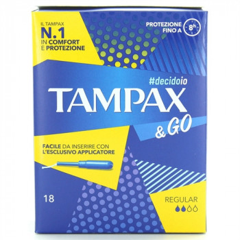 TAMPAX & GO REGULAR 6/9 GIORNI CON APPLICATORE IN PLS 18 PZ