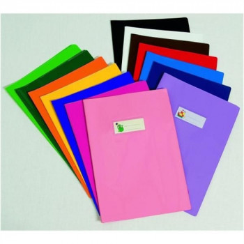 COPRI LIBRO O QUADERNO MAXI ADESIVO CON STRIP COLORE BLU