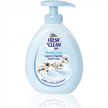 FRESH & CLEAN SAPONE MANI CON DOSATORE LATTE E FIORI DI COTONE 300 ML