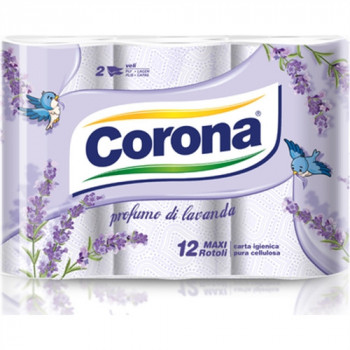 IGIENICA CORONA PROFUMO DI LAVANDA 2 VELI MAXI ROTOLI 12 PZ