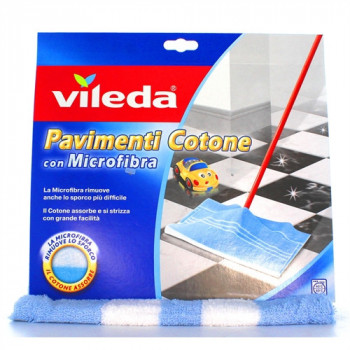 VILEDA PANNO PAVIMENTI MICROFIBRA/COTONE 50X50 1 PZ LAVABILE IN LAVATRICE