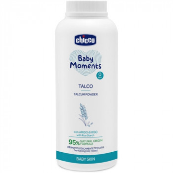 CHICCO BABY MOMENTS TALCO IN POLVERE CON AMIDO DI RISO 150 GRAMMI