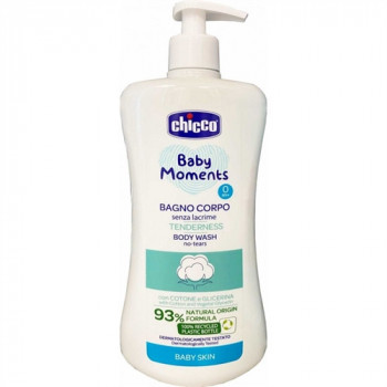 CHICCO BABY MOMENTS BAGNO CORPO SENZA LACRIME CON COTONE E GLICERINA 500 ML