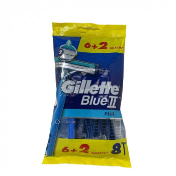 GILLETTE BLUE II RASOIO USA/GETTA PLUS 6+2 PZ