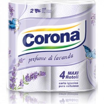 IGIENICA CORONA PROFUMO DI LAVANDA 2 VELI MAXI ROTOLI 4 PZ