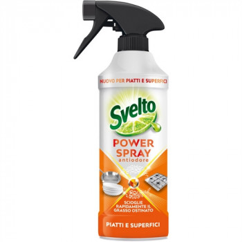 SVELTO SPRAY POWER ANTIODORE PIATTI-PADELE-STOVIGLIE-PIANO COTTURA-LAVELLI-PIASTRELLE...